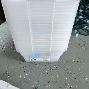 Lot Set of 10 Sterilite Clear Storage Bin without lids ALL 10 Like New
